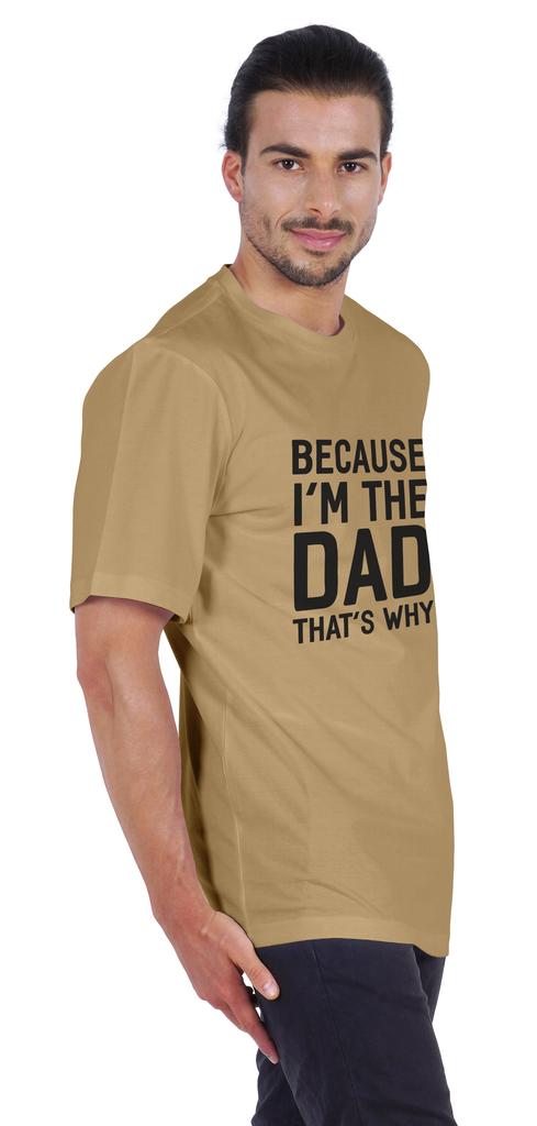 Inkmeso Men  s Graphic Printed   Because I'm The Dad That's Why   Novelty Sarcastic Tshirt Crew Neck Tee For