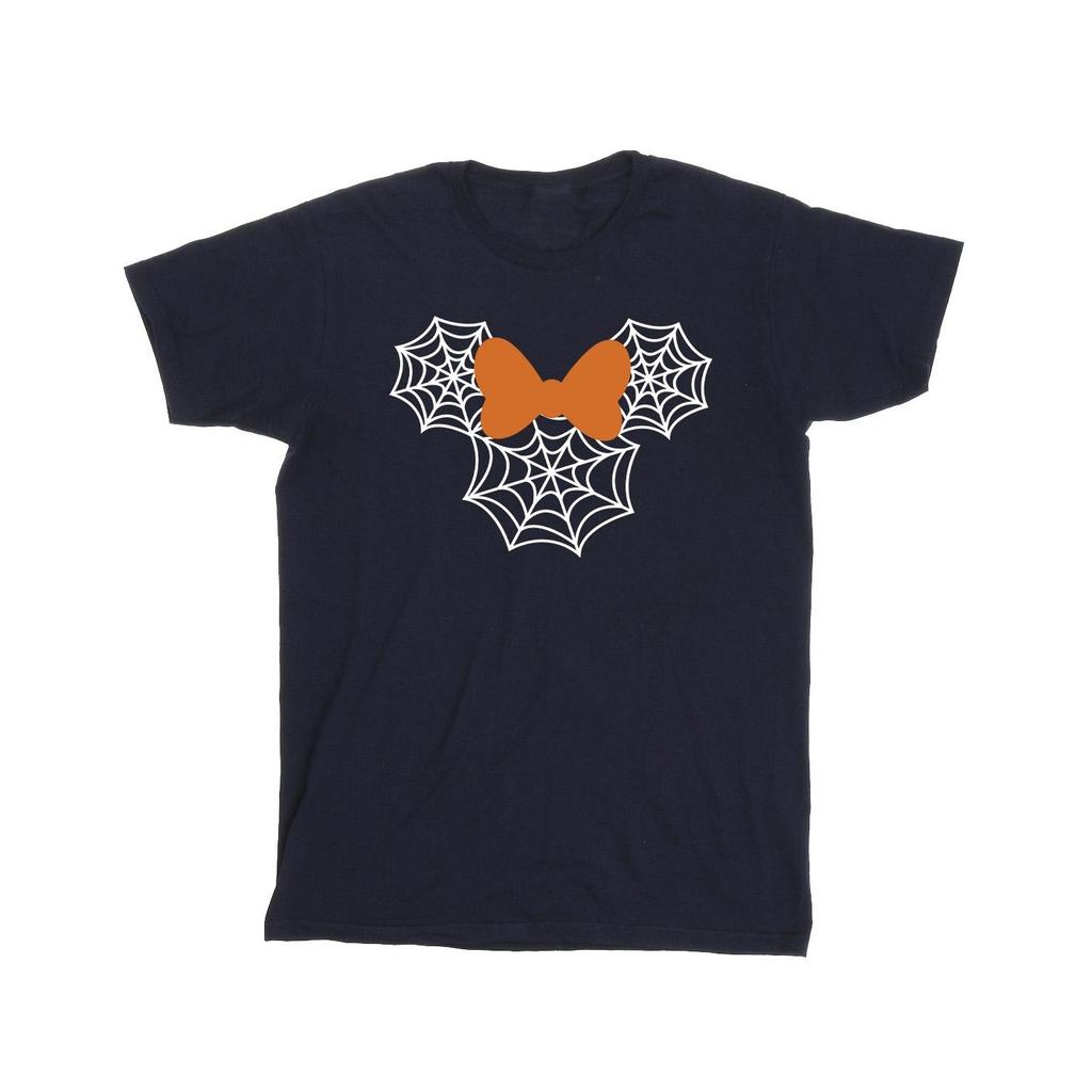 Disney Mens Minnie Mouse Spider Web Head T-Shirt