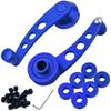 Set Car Universal Blue Billet Aluminum Manual Door Handle Crank Window Winder