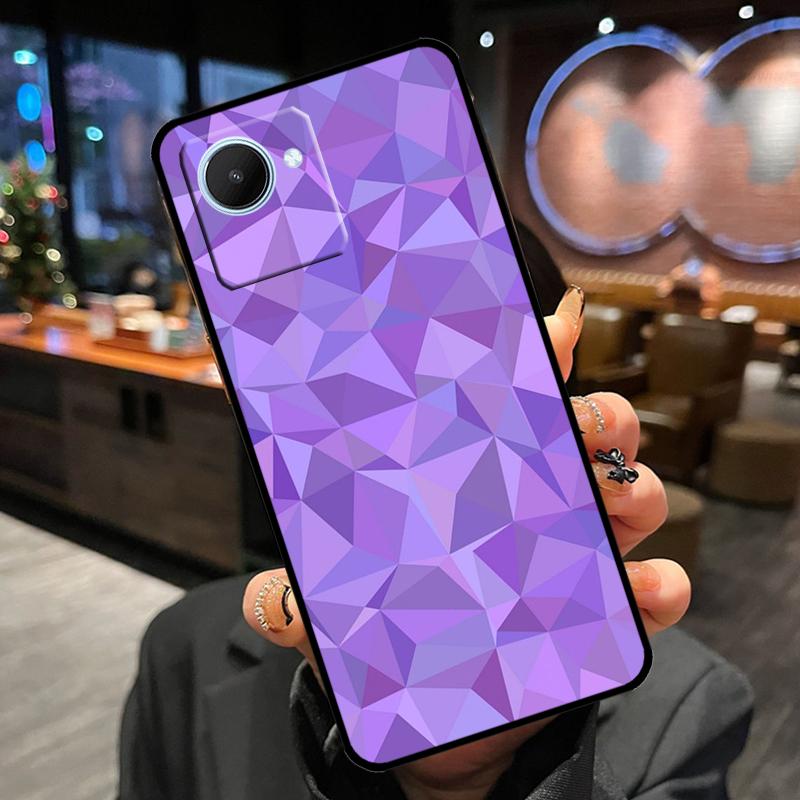 Geometric Abstract Crystal Case For Realme 14 Pro Plus 13 12 11 15 GT6 GT7 Pro C55 C51 C35 C53 C61 C65 C67 C63 C71 C75