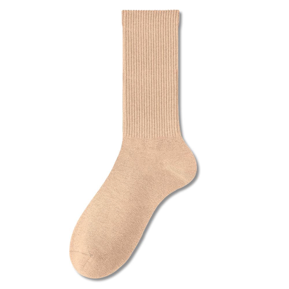 

Женские весенне-осенние хлопковые однотонные 7A антибактериальные дышащие средней длины бесшовные спортивные длинные носки 1 pair оранжевый