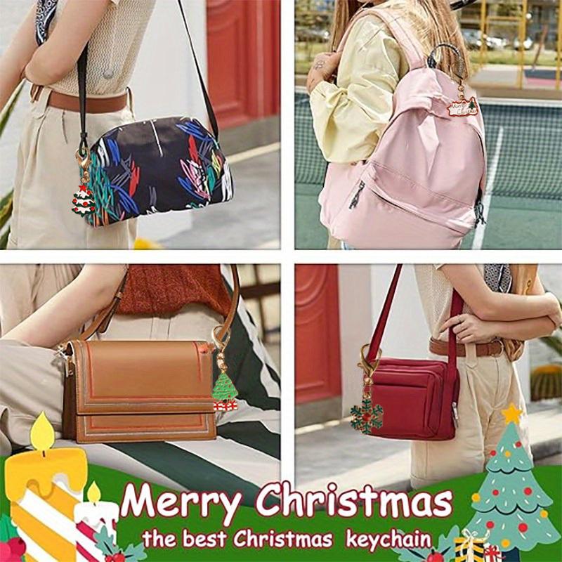 1PC Enamel Backpack Decorative Clip for Keys Party Alloy Bag Pendants Christmas Keychain Gifts Storage Wallet Aesthetic