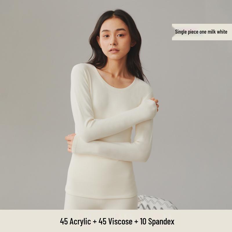 Women's Extra Thick Fleece-Lined Acrylic Thermal Base Layer Top