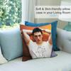 HOT-KPOP Idol h-Hyunjin Pillow Case Short Plush Sofa Decorative Gift Home Double-sided Printing Cushion
