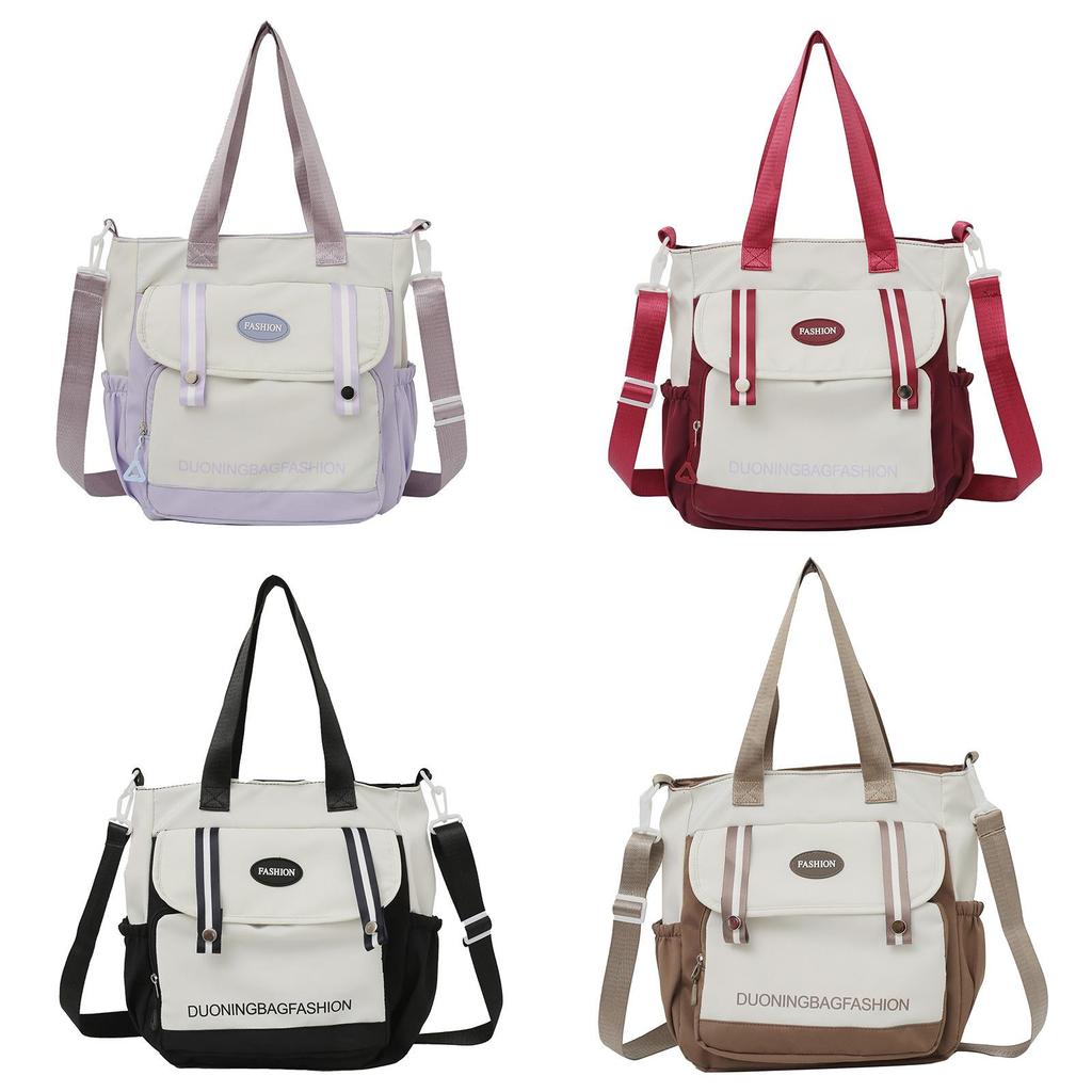 Canvas Tote Bag Women Large Capacity Shoulder Handbag For Daily Use