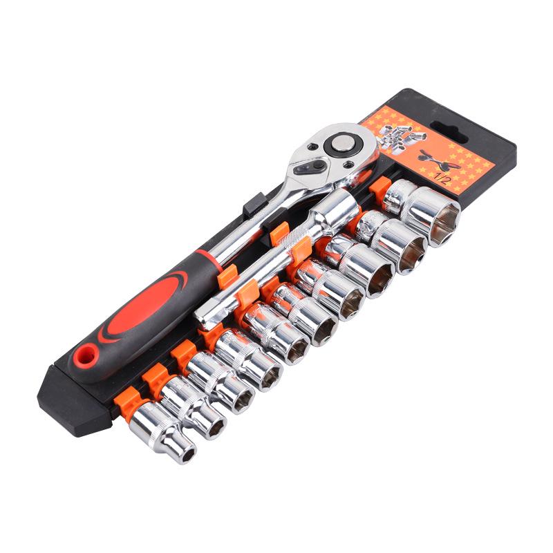 12-Piece Automotive Socket & Ratchet Wrench Set