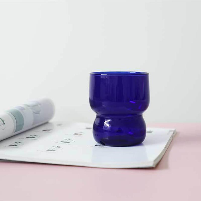 

Blue Borosilicate Colored Thermo Bottle Heat Resistant High Quality Glass Milk Cup Coffee Sharing Pot Water Bottle for Sharing 1PCS