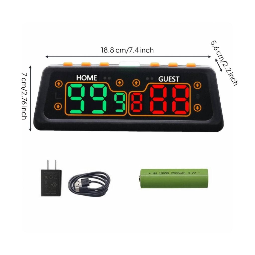 Score Counter with SixDigit Display | Rechargeable, Compact Body, LED Counter, for Tabletop