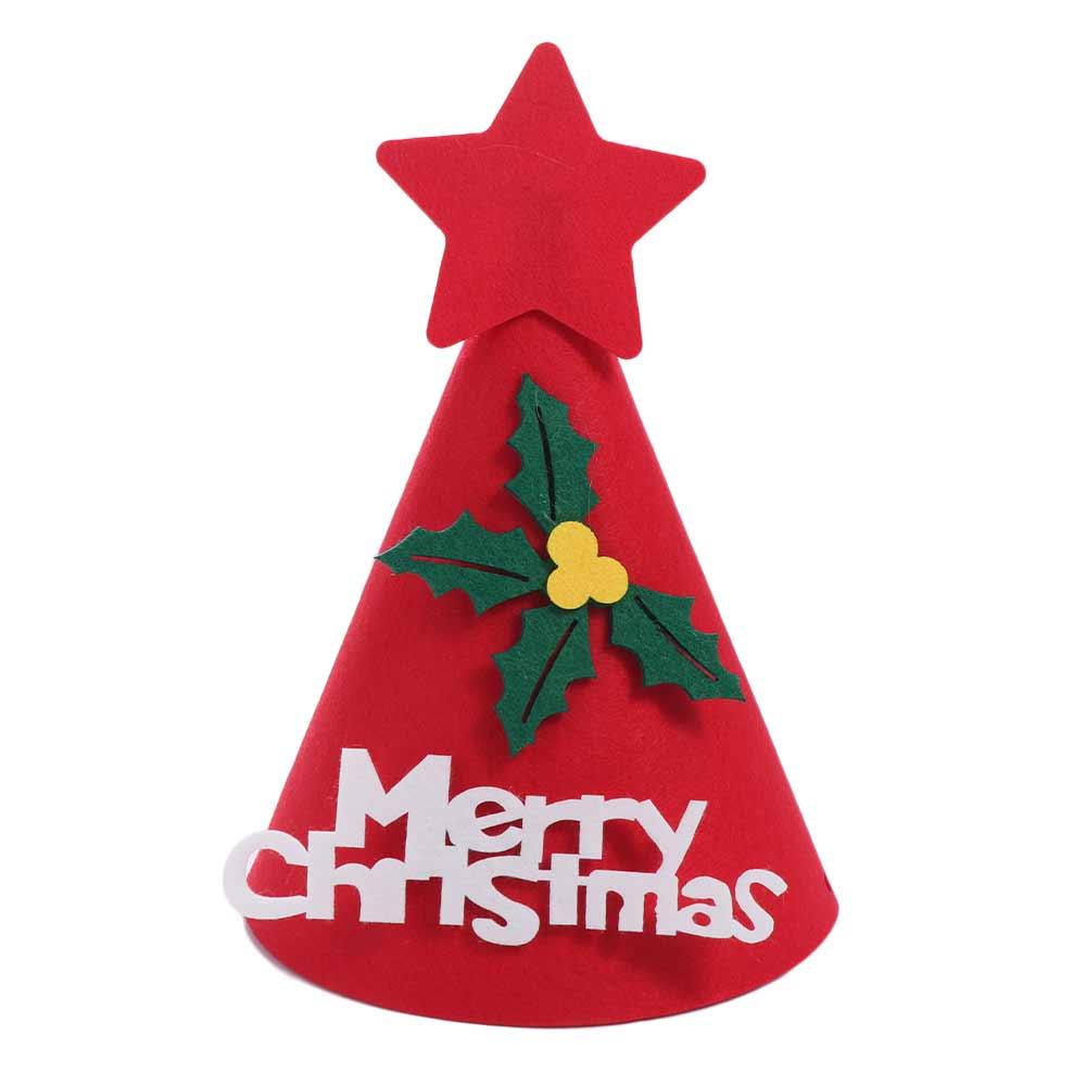 Funny Santa Claus Merry Christmas Hat Christmas Cartoon Santa Claus Hat Animal Felt Party Hat Christmas 3.5x6cm