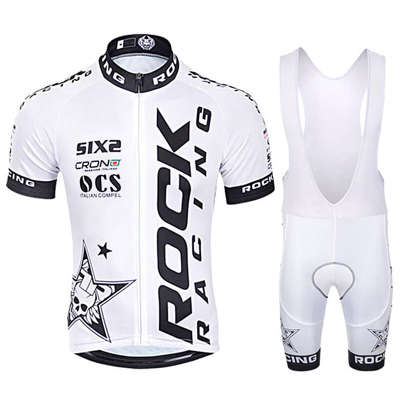 2026 Verano Transpirable Conjunto de Traje de Ciclismo de Manga Corta Conjunto de Traje de Ciclismo Pantalones de Ciclismo con Tirantes Mono de Ciclismo Transpirable que Absorbe el Sudor para Hombre