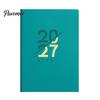 2027 Daily Planner with Monthly And Annual Schedule, A5 Thick Ink-proof Paper Portable Office Stationery Agenda Notebook, Durable PU Leather
