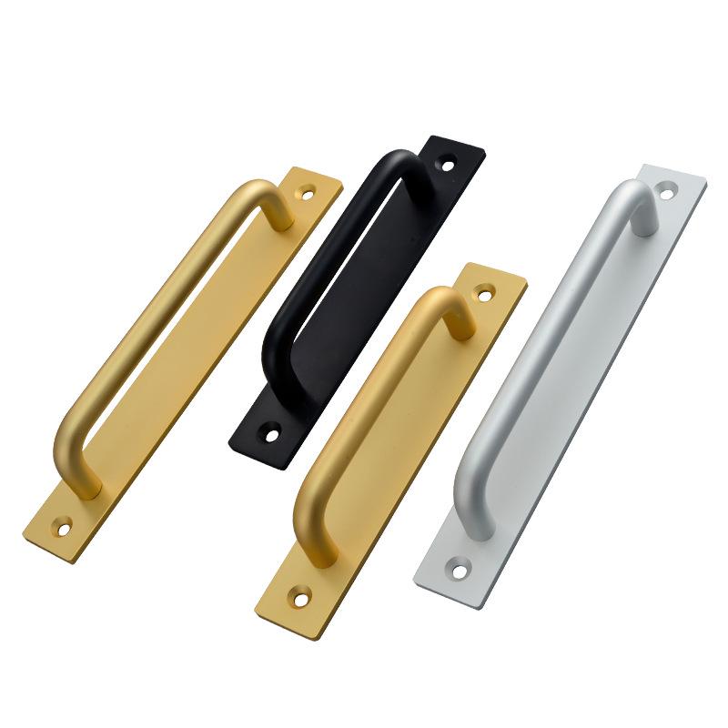 Hole-Free Aluminum Alloy Sliding Door Handle for Cabinets and Drawers