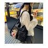 Cute Clear Acrylic Panel Shoulder Bag Large Capacity School Commuter Tote for Women