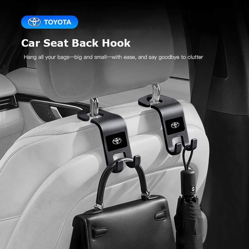 2Pc Car Interior Storage Seat Back Organizer Hooks Holder For Toyota Corolla Yaris Aygo Prius CHR Camry Auris Land Prado Keyring