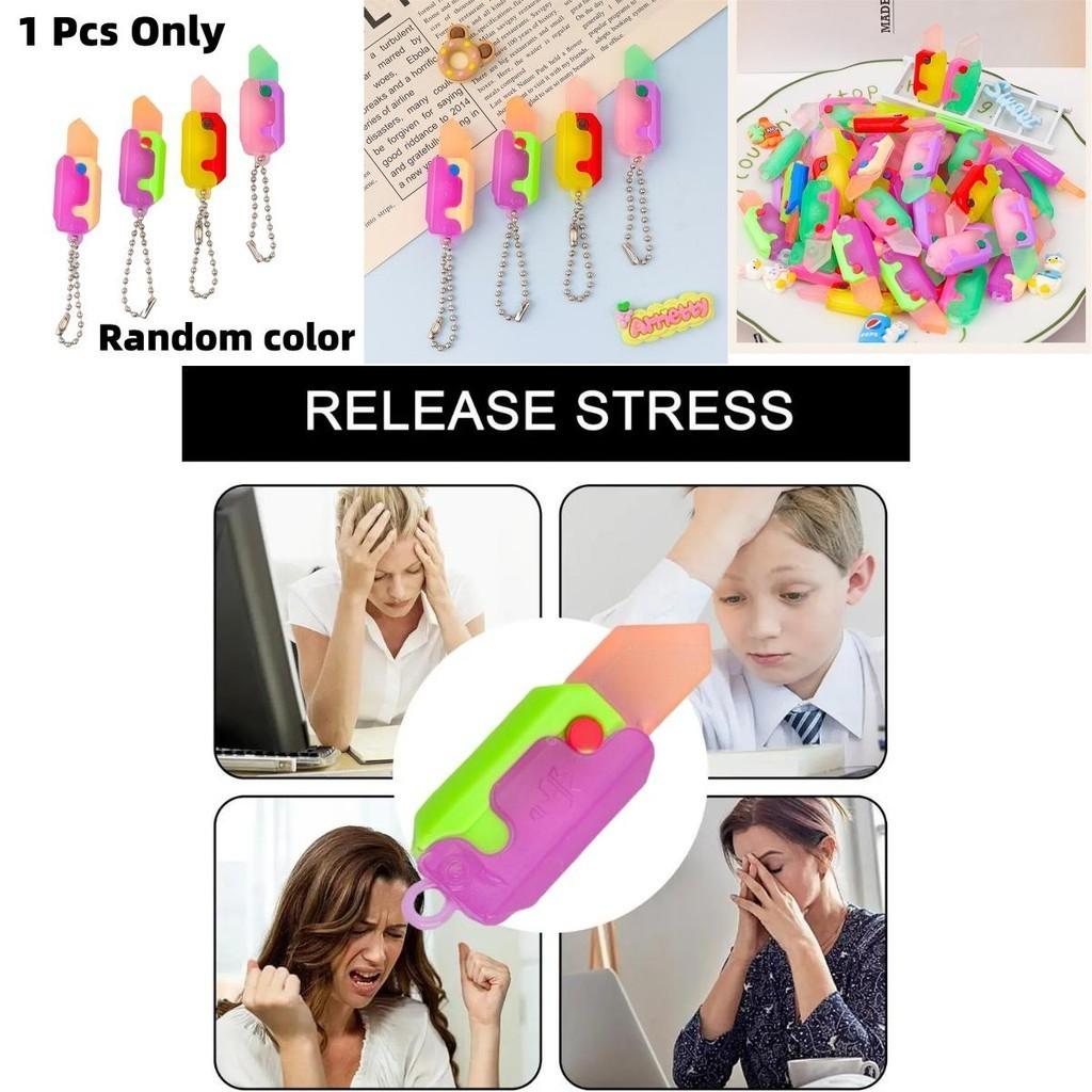 Mini Carrot Knife Keychain Creative Key Pendant Decompression Toy Small Size Carrot Knife Factory Direct Sales