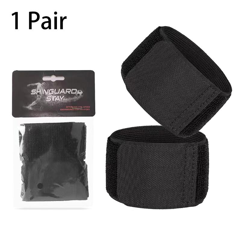 

1 пара футбольных ремней для защиты голени, футбольные защитные ремни с фиксированной застежкой-липучкой, регулируемые эластичные спортивные ремни для защиты голени чёрный