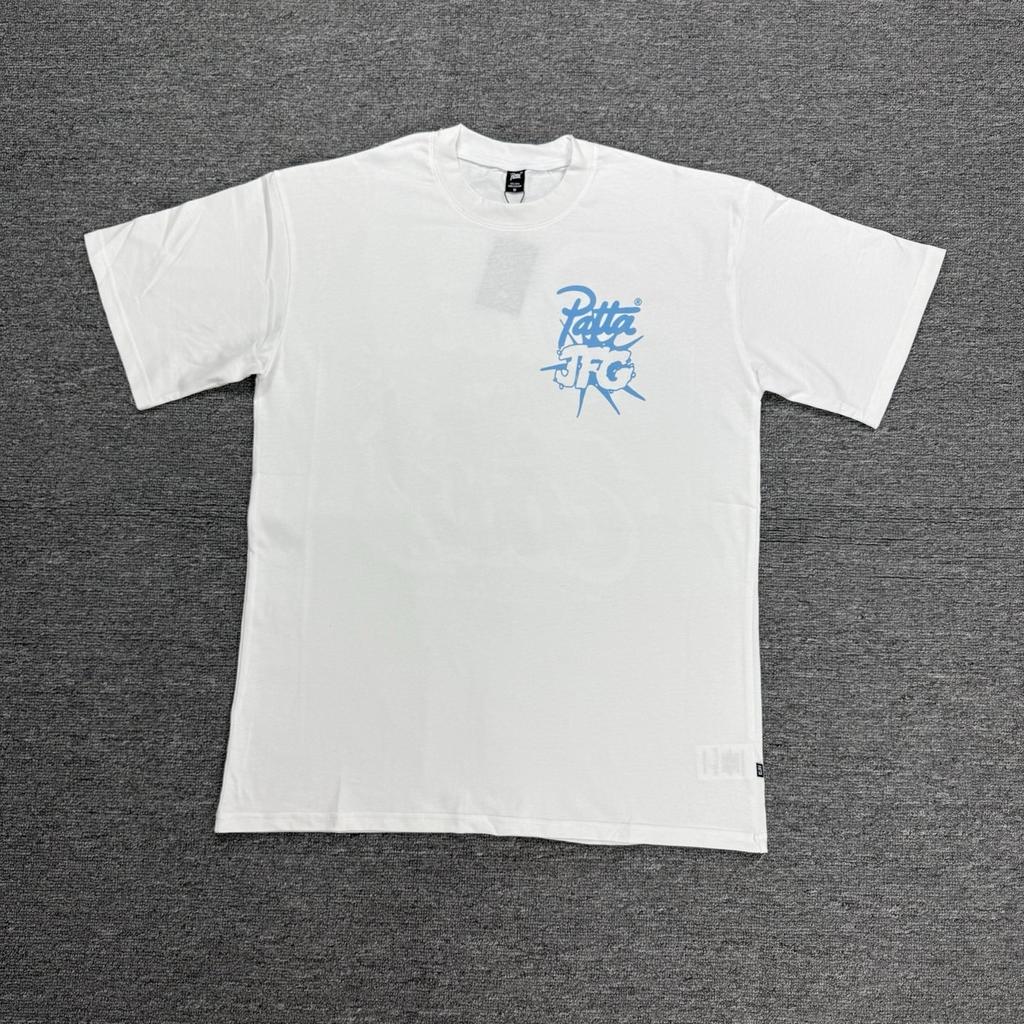 Amerikanische grenzüberschreitende trendige Marke PATTA Designgefühl Buchstabendruck Kurzarm-T-Shirt Herren- und Damen-Trendmarke Vielseitiges lockeres Oberteil