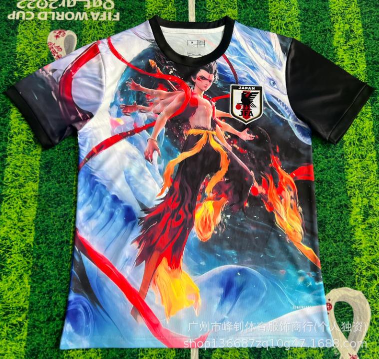 Maillot de football animé Coupe du Monde 2026, maillot thème dessin animé japonais, maillot de sport respirant pour l'entraînement