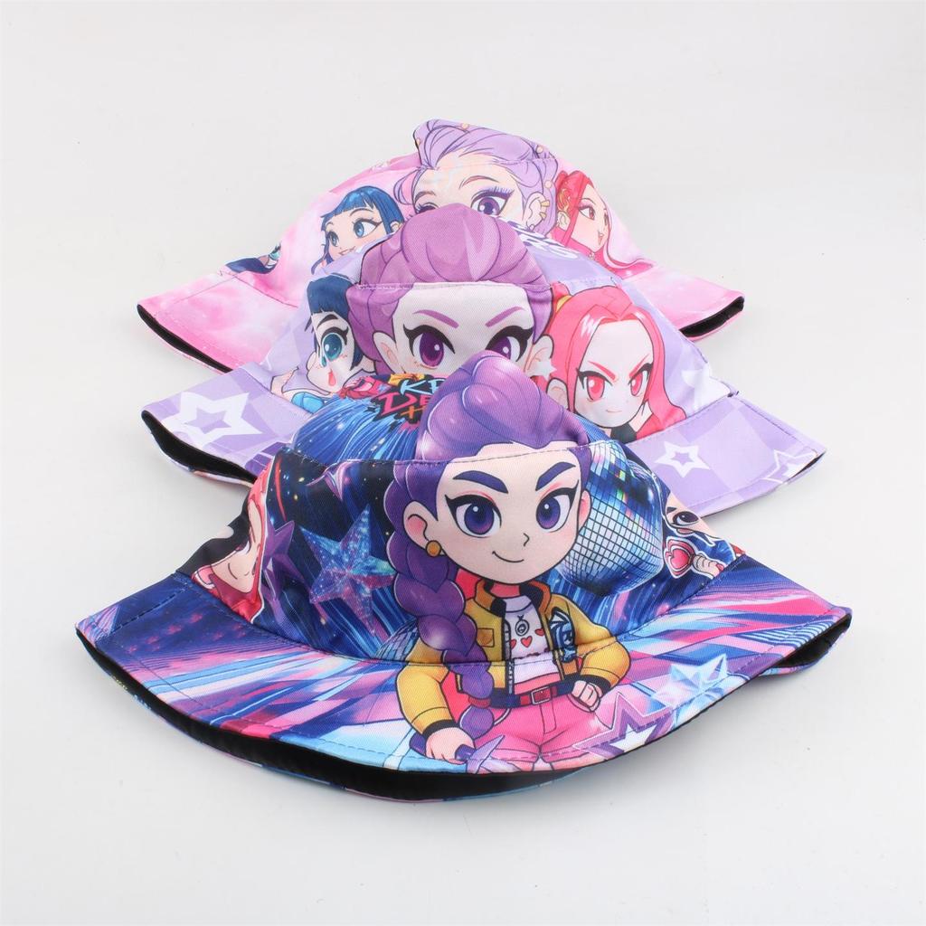 Kids' Demon Slayer Cartoon Bucket Hat - Unisex Wide Brim Sun Protection