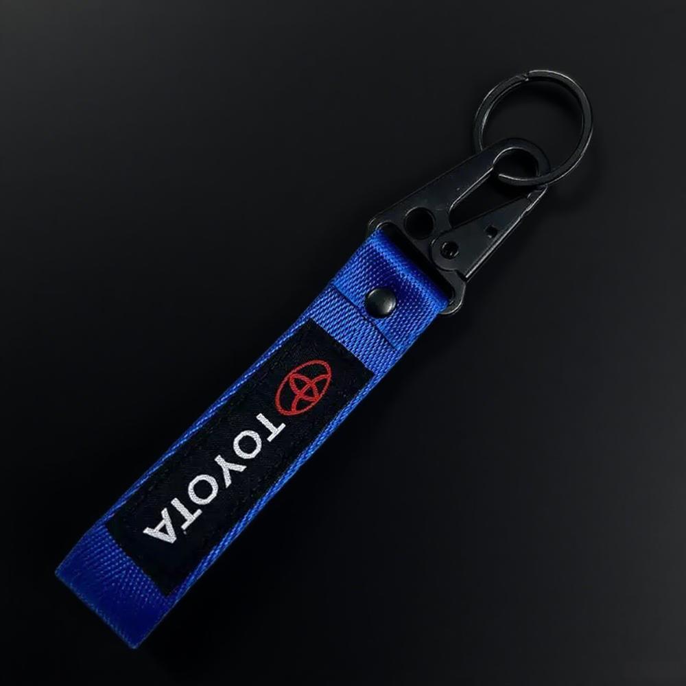

Nylon Embroidery Car Logo Key Keyring Keychain For Toyota Yaris Corolla Prius CHR Avensis RAV4 Hilux Camry Cruiser Accessories