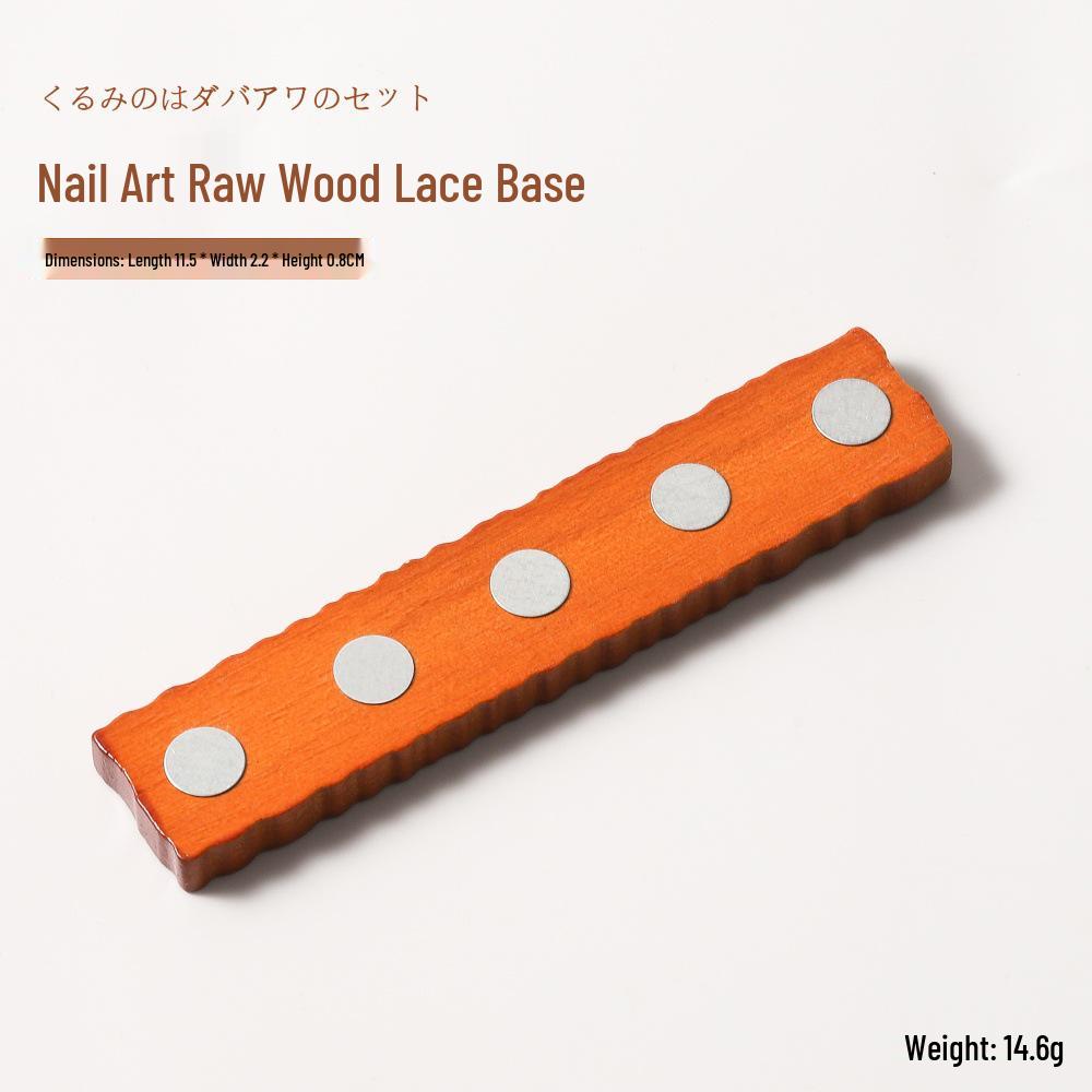 Minimalist Japanese Walnut Nail Practice Holder