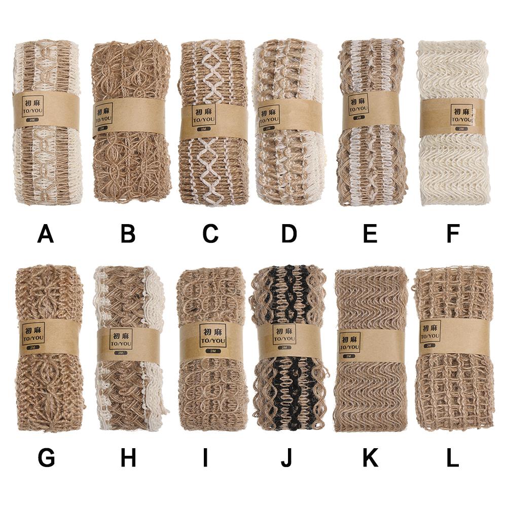 2M High Quality Rustic Wrap Party Supplies Natural Burlap Hemp Rope String Hessian Jute Gift Packing