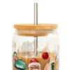 Color-Changing Festive Tumbler Christmas Beer Can with Brush And Straw Holiday-themed Beverage Container