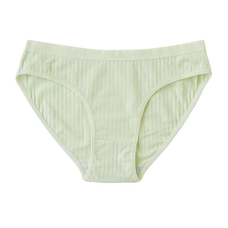 Women's Plus Size Mid-Waist Pure Cotton Solid Color European & American Style Triangle Panties
