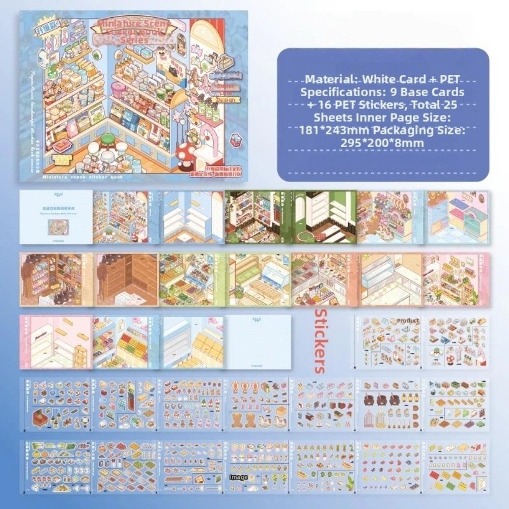 Shop Scene Scenery Stickers Large Size Supermarkets Sticker Book  Birthday Gifts