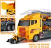 10 In 1 Construction Toys Truck Storage Die-Cast Vehicle Transporter Car Set Excavator Dump Truck Digger Backhoe For Kids Gift