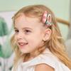 RAINBOW BOWS 5Pcs/Set Girls Boutique Headwear Hair Clip Embroidered Printing Barrette Fresh Daisy Hairpin Kids Hair Accessories