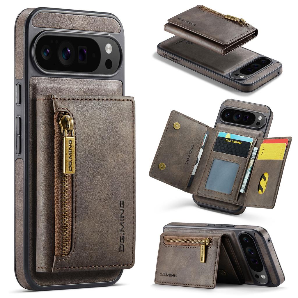DG.MING M5 Series For Google Pixel 10 Pro XL Case Detachable Magnetic Leather Phone Cover with Card Slots