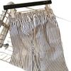 Women's Petite Retro Striped Wide-Leg Pants - Summer Casual Slimming Straight-Leg Style