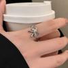 Fashion Irregular Line Bowknot Butterfly Aesthetics Ring Goth Vintage Harajuku Fashion Kpop Opening Ring Y2K Jewelry Accessories