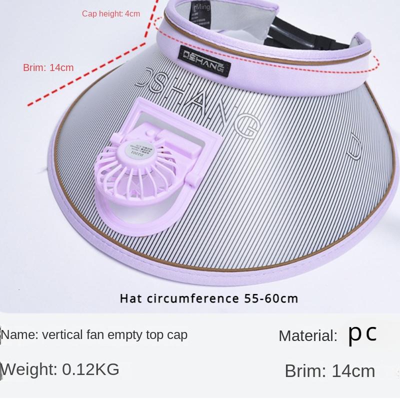 2026 Summer New Women's Sunscreen Hat Anti UV Sunshade Board Women's Electric Fan Beach Sunshade Hat Summer Hats for Women