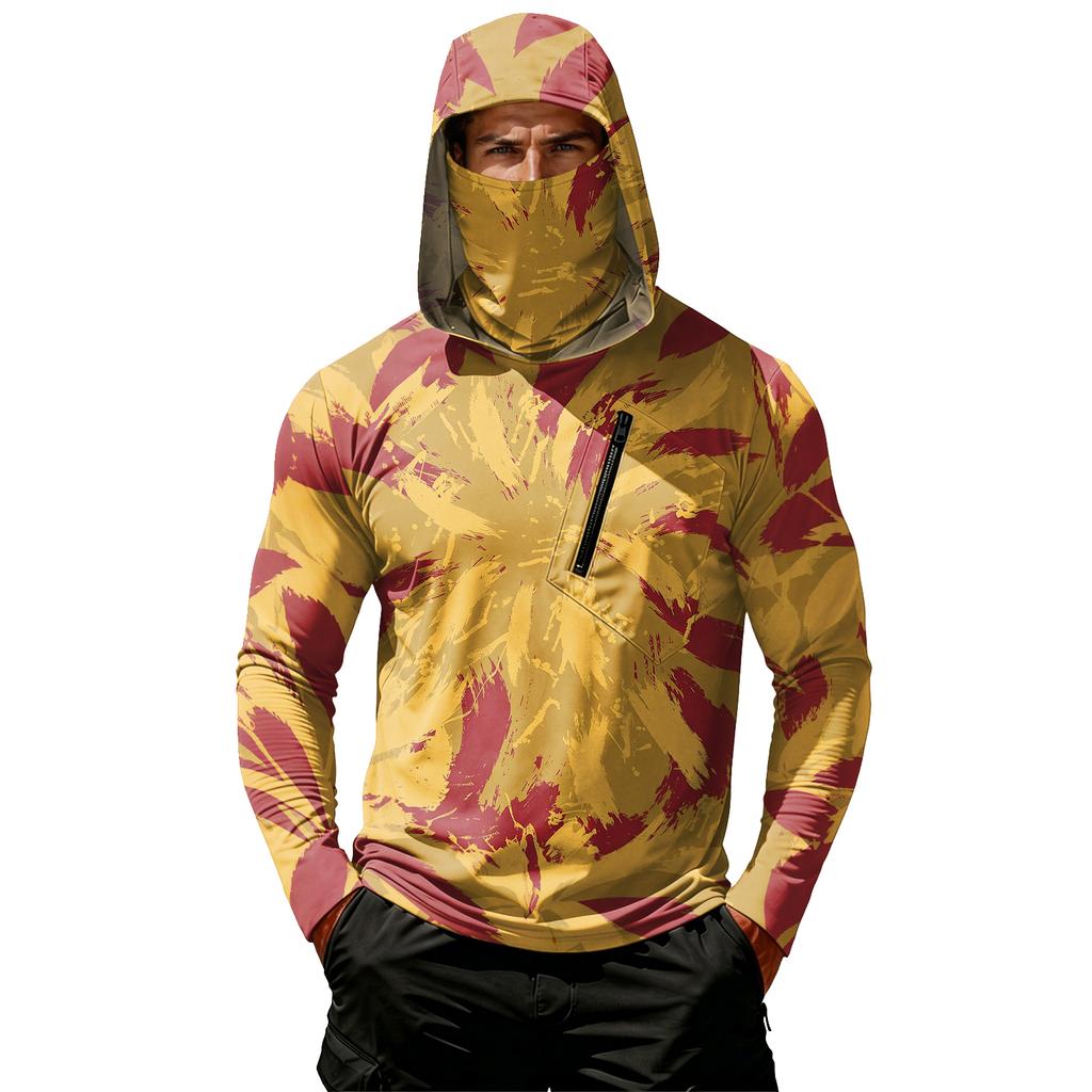 Men's Casual Hooded Long Sleeve Sunscreen Top