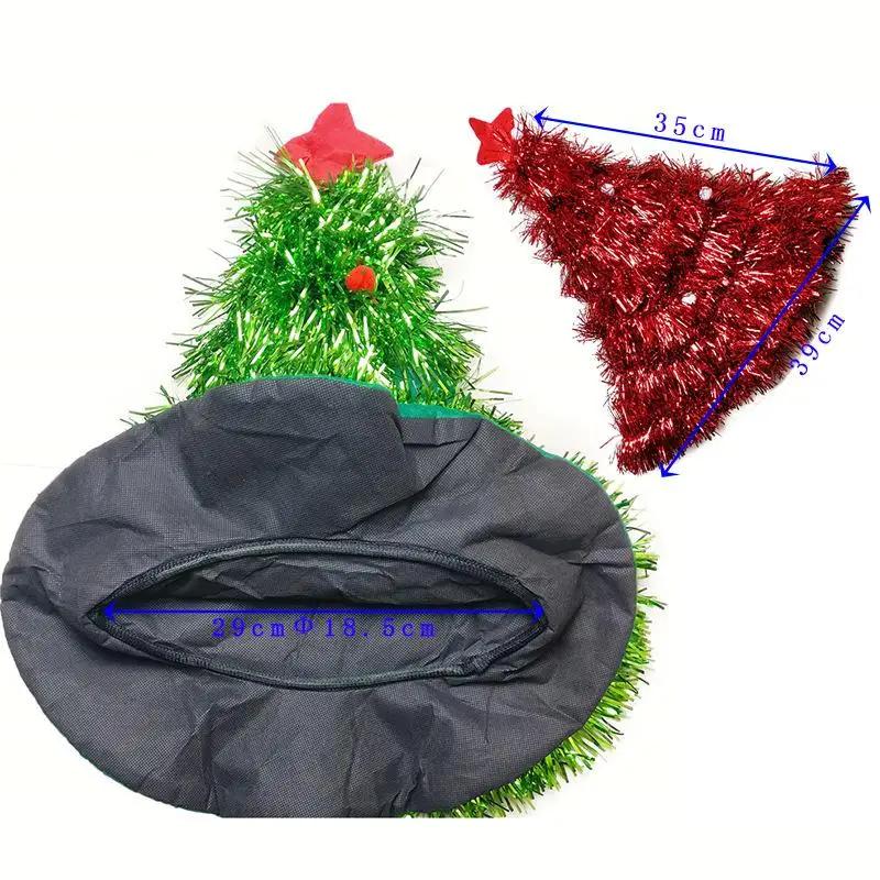 Tinsel Christmas Tree Hat on 1pc Headband Father Christmas Xmas Party Santa Fancy Dress Costume Hat Christmas Hat