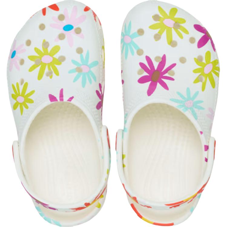 Crocs Classic Clog Versatile Comfortable Low-Top Walking Shoes Baby Shoes White 211584-0WV