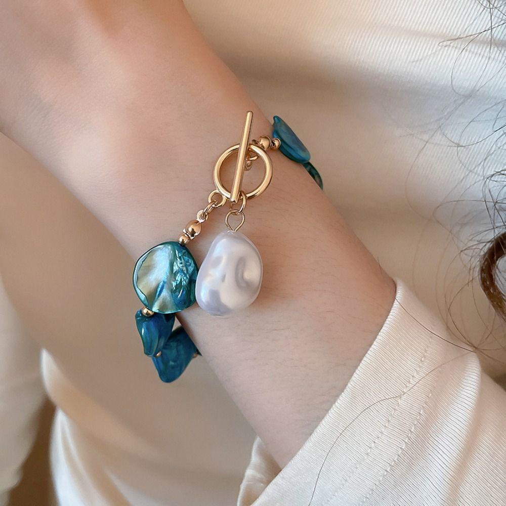 Sea Series Bohemian Shell Beads Bracelet Ornaments Natural Conch Beach Earrings  Girls Couple Gift