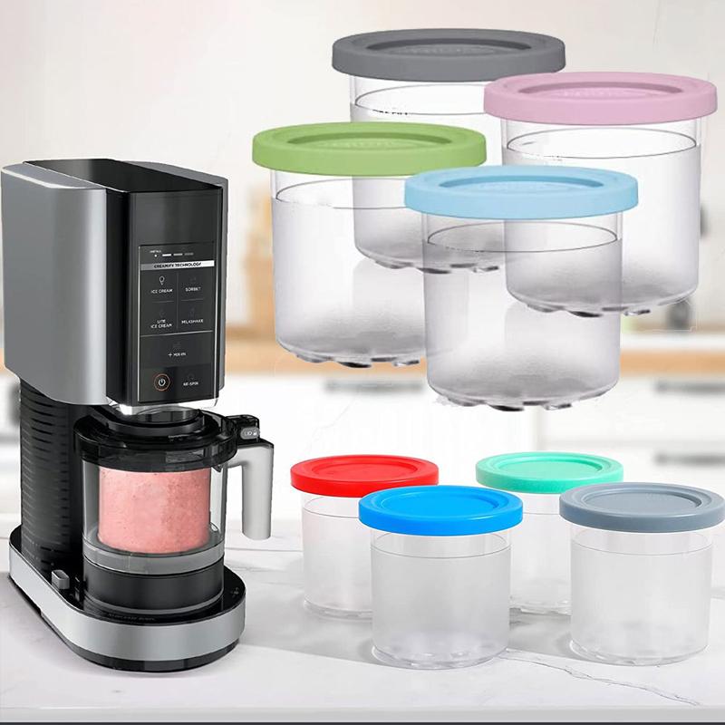 Ice Cream Pints Cup, Ice Cream Containers With Lids For Ninja Creami Pints Nc301 Nc300 Nc299amz Series Ice Cream Maker
