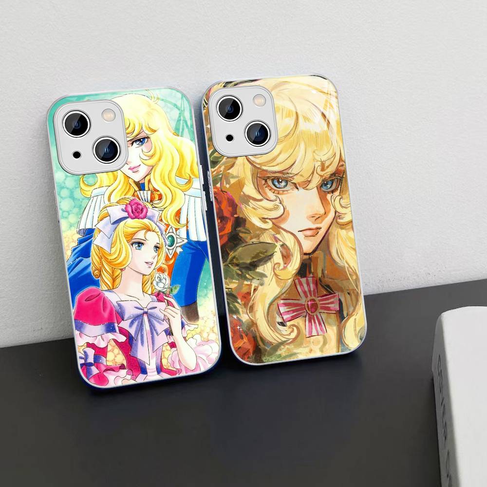 Classic Anime The Rose Of Versailles Tempered Glass For Iphone 14 13 12 11 Pro Mini XS MAX 14Plus X XS XR Cover