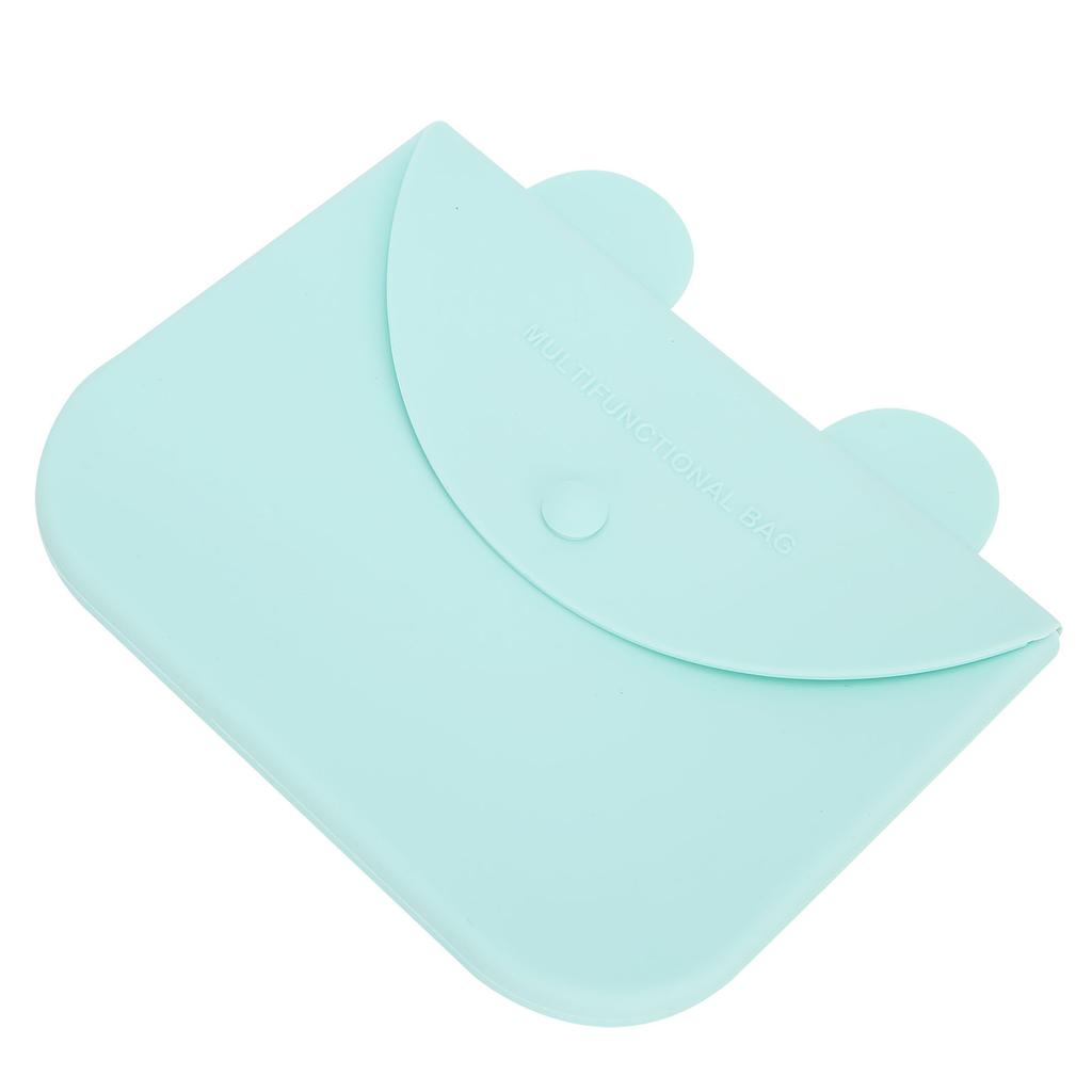 3 Pièces Sac de Rangement pour Masque Buccal Portable Anti-poussière Réutilisable Silicone Étui pour l'Extérieur(Rose )