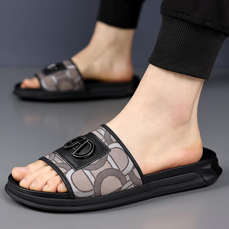 Fashion Summer New Sports Non-slip Outdoor Flip-flops for Men High Quality Outwear Beach Shoes Fashion Casual Leather Slippers Man