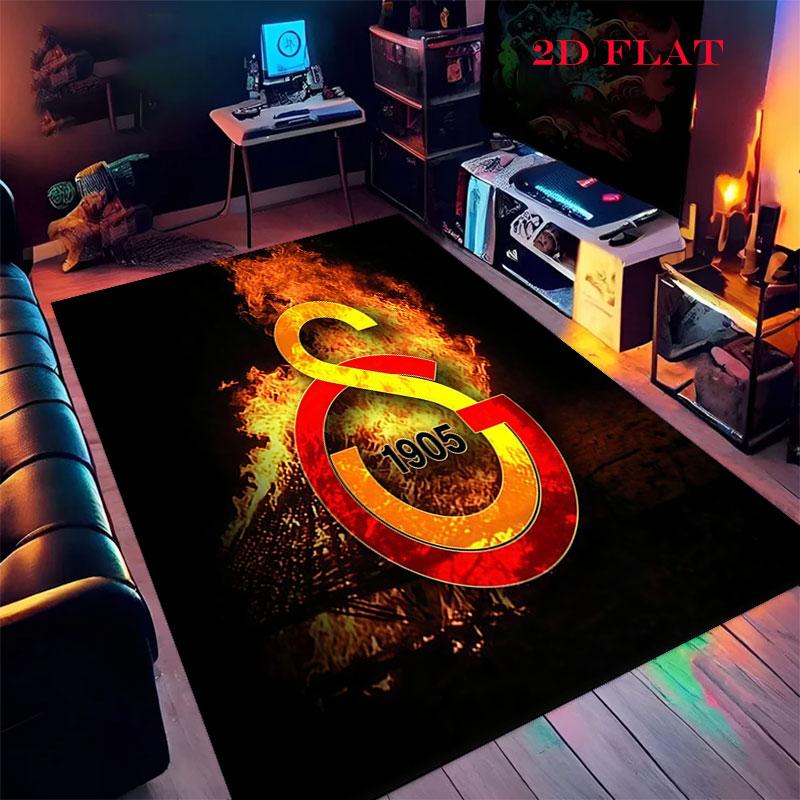 Galatasaray Crest Carpet Rug for Living Room Bedroom Home Sofa Decoration,Kids play Nonslip Floor Mat