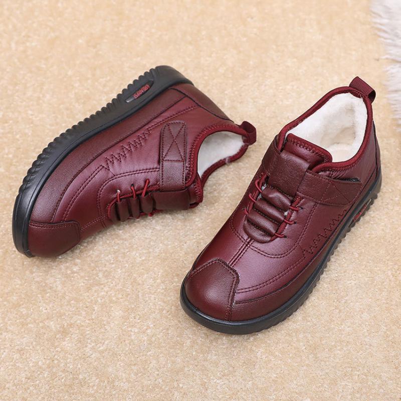 New Women's Cotton Boots Non-slip Comfortable Mother's Cotton Shoes Plus Velvet To Keep Warm Middle-aged Elderly Snow Boots