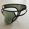 Hollow Men's Thongs Ultra-thin T Back Panties Breathable Mesh Underpants  Summer