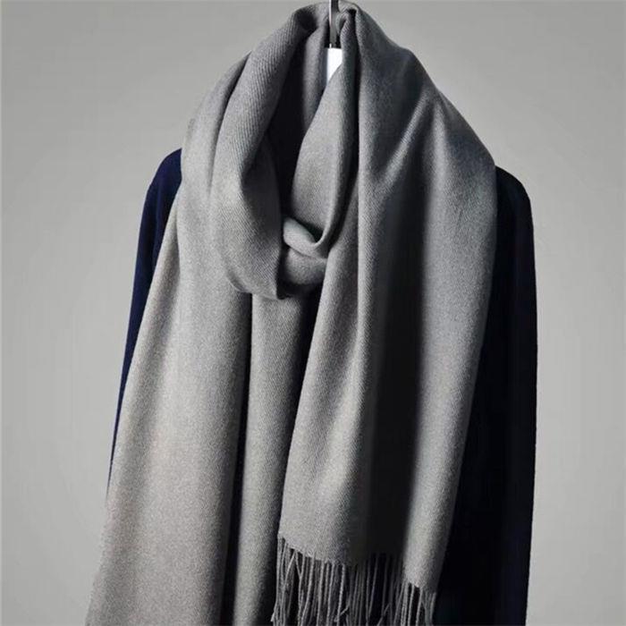 Women's Faux Cashmere Warm Scarf - Autumn/Winter Solid Color Korean Style Shawl