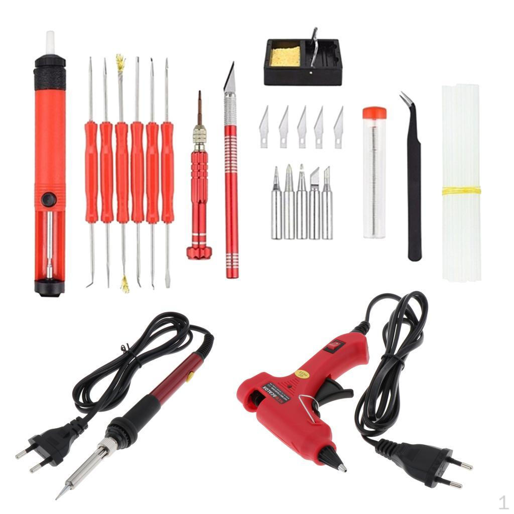 220v / 110v 60w DIY Adjustable Temperature Electric Soldering Iron Welding Kit Screwdriver Glue Gun Repair Carving Knife  rework station