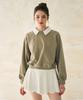 LOVEFORTY Collar Point Sweatshirt Khaki