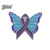 Cardigan Brooch Women Enamel Butterfly Design Healing Ribbon Pin Dripping
